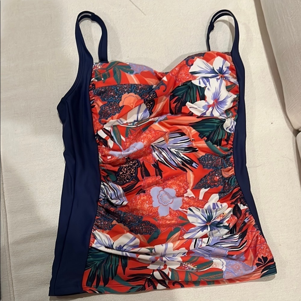 Hapari Bathing Suit Floral  Print Top size 12/14